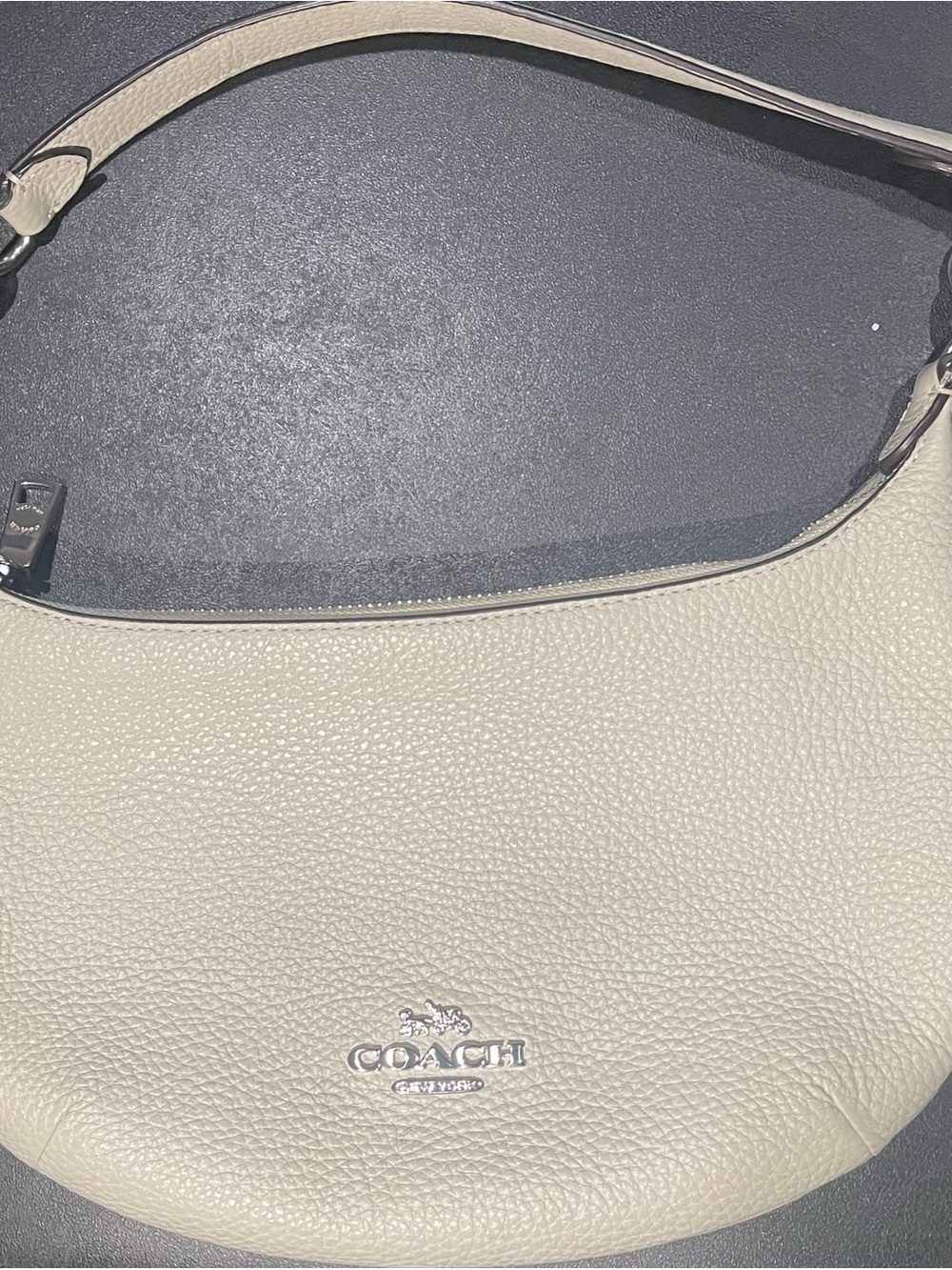 Authentic Coach Pebbled Leather Payton Hobo Bag in Light Sage Green